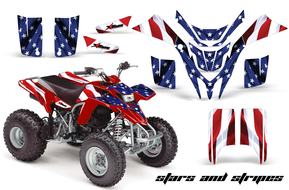 Yamaha Blaster Graphics Kit Stars&Stripes Red